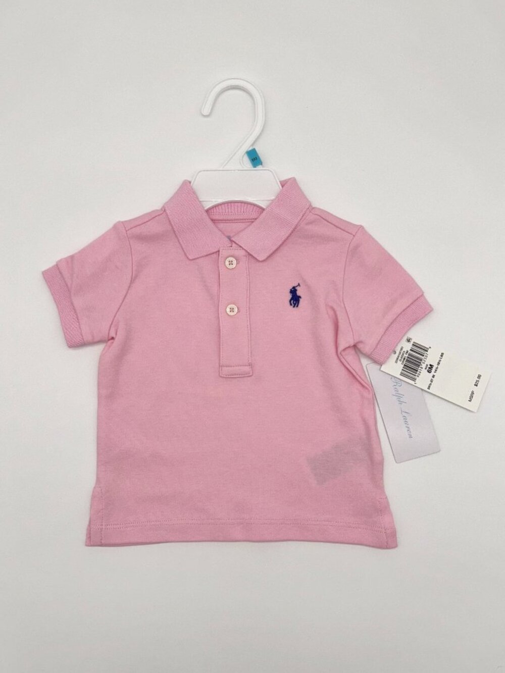 NWT Ralph Lauren Girls 6M Pink Short Sleeve Collared Shirt